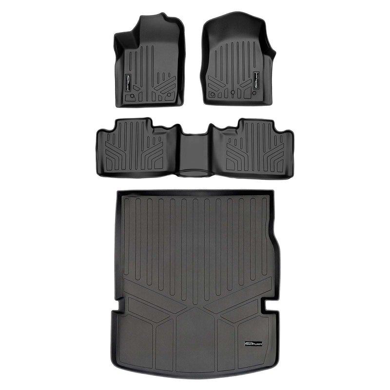 Load image into Gallery viewer, Smart Trim™ Custom Fit Floor Liners For 13-16 Durango with 1st Row Dual Floor Hooks &amp; 2nd Row Bucket Seats
