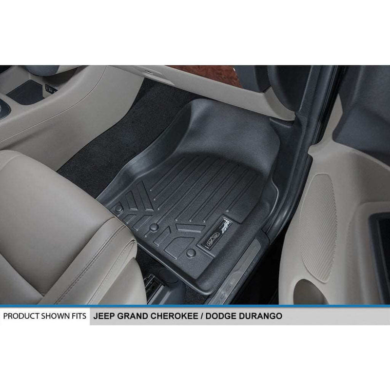 Load image into Gallery viewer, Smart Trim™ Custom Fit Floor Liners For 13-16 Durango with 1st Row Dual Floor Hooks &amp; 2nd Row Bucket Seats
