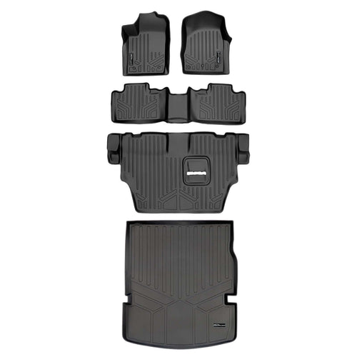 Smart Trim™ Custom Fit Floor Liners For 2013-16 Durango with 1st Row Dual Floor Hooks & 2nd Row Bench Seat