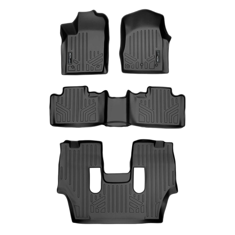 Load image into Gallery viewer, Smart Trim™ Custom Fit Floor Liners For 13-16 Durango with 1st Row Dual Floor Hooks &amp; 2nd Row Bucket Seats
