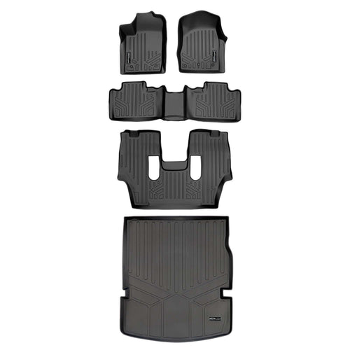 Smart Trim™ Custom Fit Floor Liners For 13-16 Durango with 1st Row Dual Floor Hooks & 2nd Row Bucket Seats