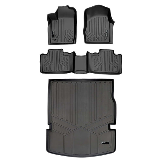 Smart Trim™ Custom Fit Floor Liners For 2013-16 Durango with 1st Row Dual Floor Hooks & 2nd Row Bench Seat