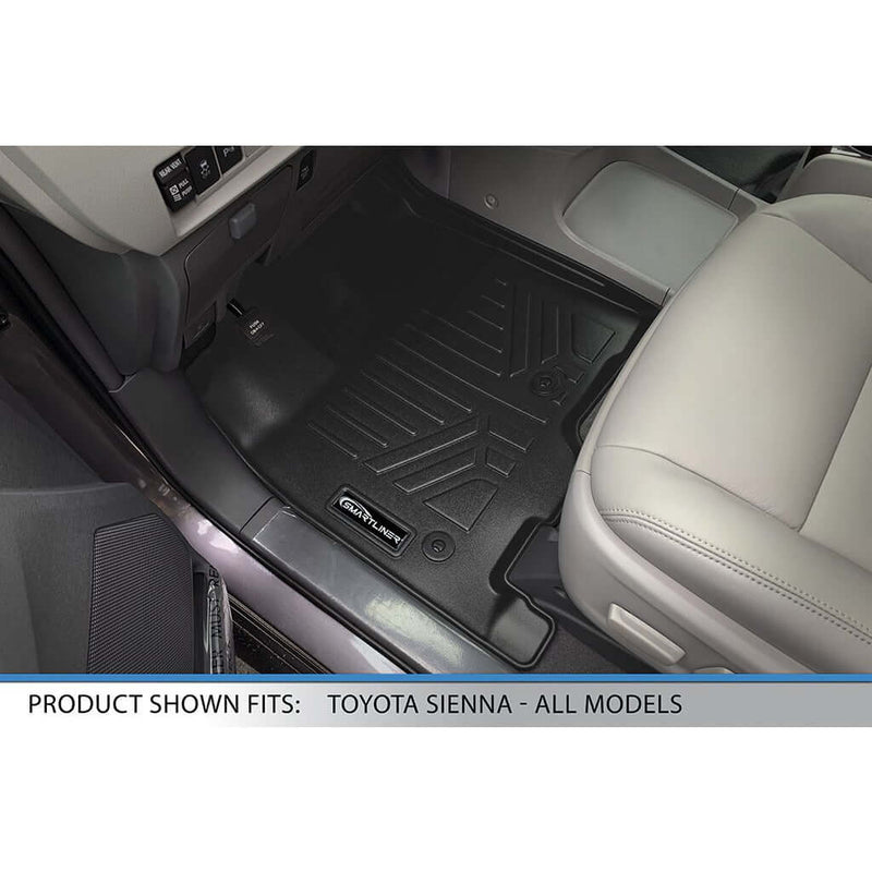 Load image into Gallery viewer, Smart Trim™ Custom Fit Floor Liners For 2013 2020 Sienna 7 Passenger Model with Power Folding 3rd Row Seats
