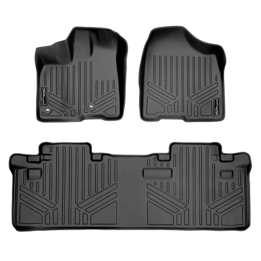 SMARTLINER Custom Fit Floor Liners For 2013-2020 Toyota Sienna (8 Passenger Model)