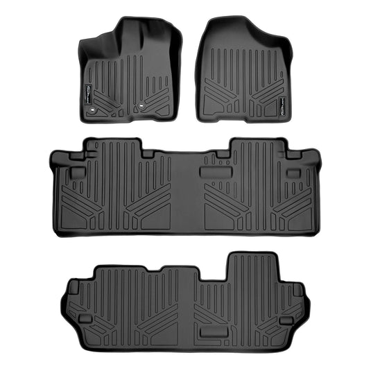 SMARTLINER Custom Fit Floor Liners For 2013-2020 Toyota Sienna (8 Passenger Model)