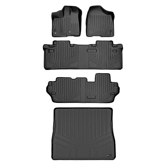 SMARTLINER Custom Fit Floor Liners For 2013-2020 Toyota Sienna (8 Passenger Model)