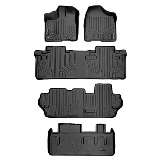 SMARTLINER Custom Fit Floor Liners For 2013-2020 Toyota Sienna (8 Passenger Model)