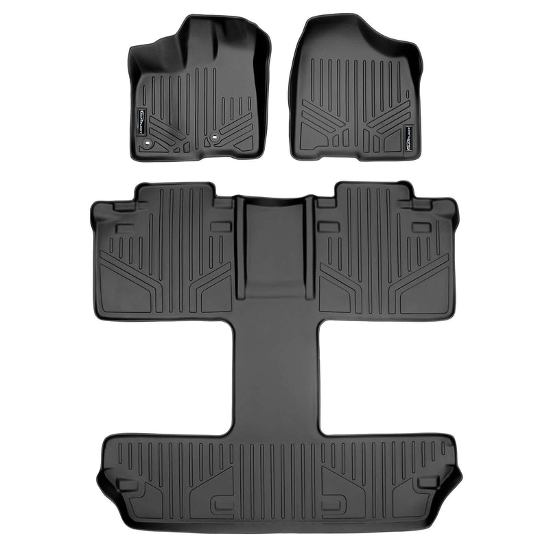 Load image into Gallery viewer, Smart Trim™ Custom Fit Floor Liners For 2013 2020 Sienna 7 Passenger Model with Power Folding 3rd Row Seats
