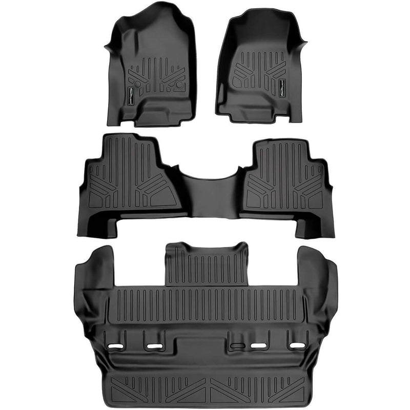 Load image into Gallery viewer, Smart Trim™ Custom Fit Floor Liners For 2015-2020 Cadillac Escalade with Second Row Bucket Seats
