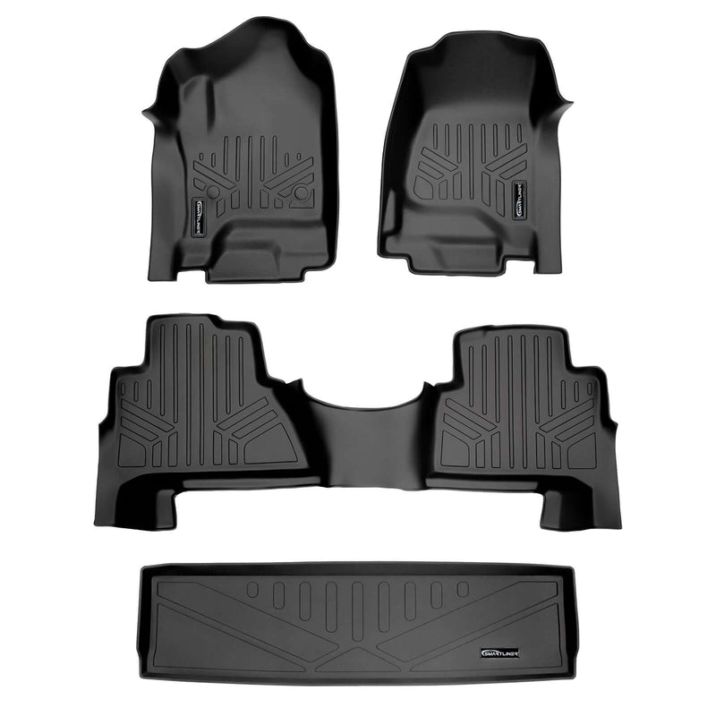 Load image into Gallery viewer, Smart Trim™ Custom Fit Floor Liners For 2015-2020 Cadillac Escalade with Second Row Bucket Seats
