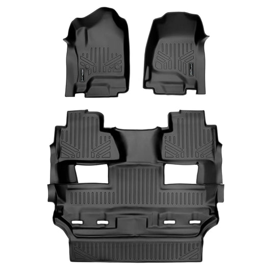 SMARTLINER Custom Fit Floor Liners For 2015 - 2020 Chevy Tahoe / GMC Yukon with 2nd Row Bucket Seats