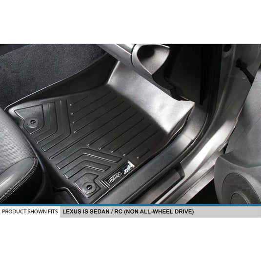 SMARTLINER Custom Fit Floor Liners For 2014-2024 Lexus IS Sedan RWD / 2015-2021 RC (Rear Wheel Drive Only)