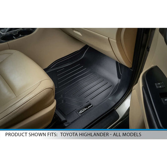 SMARTLINER Custom Fit Floor Liners For 2014-2019 Toyota Highlander Hybrid (with 2nd Row Bench Seat)