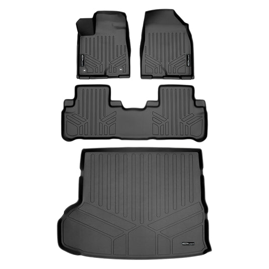 SMARTLINER Custom Fit Floor Liners For 2014-2019 Toyota Highlander Hybrid (with 2nd Row Bucket Seat)