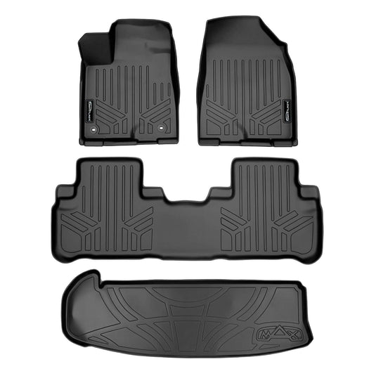 SMARTLINER Custom Fit Floor Liners For 2014-2019 Toyota Highlander Hybrid (with 2nd Row Bench Seat)