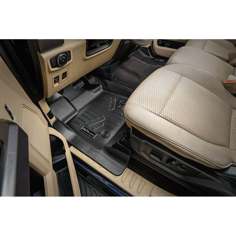 Load image into Gallery viewer, SmartCoverage™ Custom Fit Floor Liners For 2015-2025 Ford F-150 SuperCrew Cab with 1st Row Bench Seat (No OTH and no 2nd Row Underseat Storage) Vinyl Flooring
