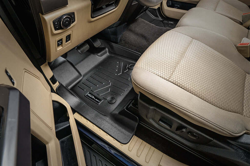 Load image into Gallery viewer, SmartCoverage™ Floor Liners For 2015-2026 Ford F-150 SuperCrew Cab (1st Row Bench) (No OTH and no 2nd Row Underseat Storage)

