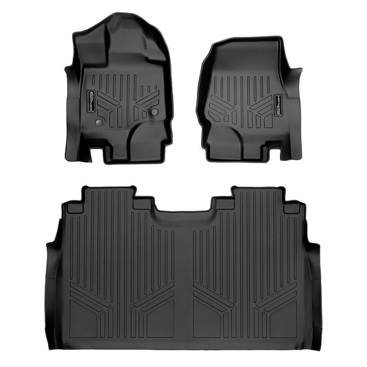 SmartCoverage™ Custom Fit Floor Liners For 2015-2025 Ford F-150 SuperCrew Cab with 1st Row Bucket Seats (Vinyl Flooring)