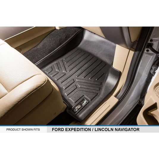 SMARTLINER Custom Fit Floor Liners For 2011-2017 Ford Expedition/Lincoln Navigator with 2nd Row Bench Seat or Console