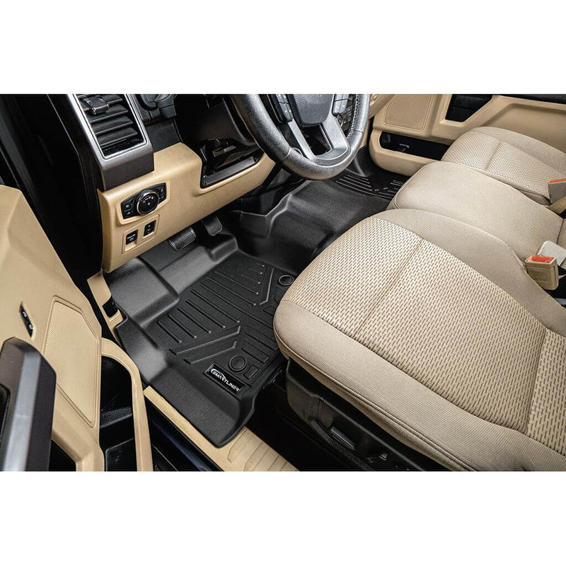 Load image into Gallery viewer, SmartCoverage™ Floor Liners For 2015-2026 Ford F-150 SuperCrew Cab (1st Row Bench) No 2nd Row Underseat Storage (Vinyl)
