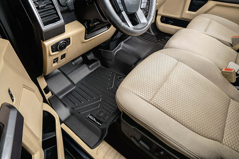 Load image into Gallery viewer, SmartCoverage™ Floor Liners For 2015-2026 Ford F-150 SuperCrew Cab (1st Row Bench) No 2nd Row Underseat Storage (Vinyl)
