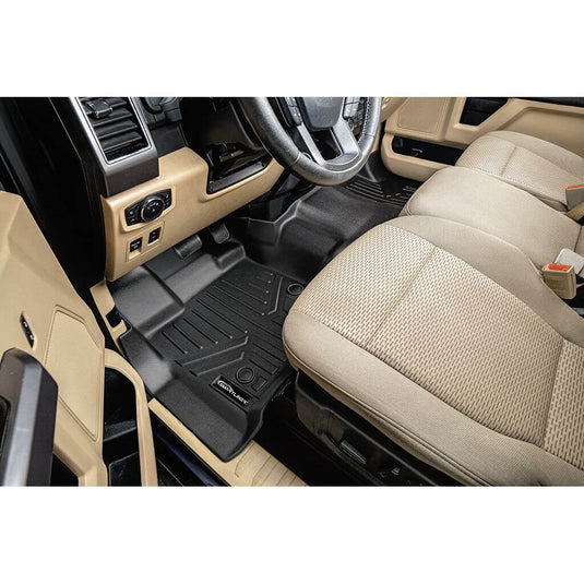 SmartCoverage™ Custom Fit Floor Liners For 2015-2025 Ford F-150 SuperCrew Cab with 1st Row Bench Seat No 2nd Row Underseat Storage (Vinyl Flooring)