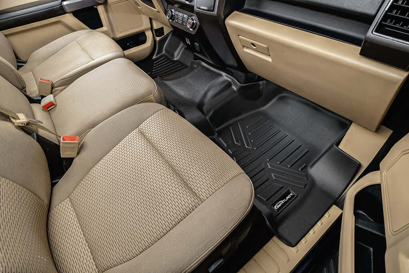 Load image into Gallery viewer, SmartCoverage™ Custom Fit Floor Liners For 2015-2025 Ford F-150 SuperCrew Cab with 1st Row Bench Seat No 2nd Row Underseat Storage

