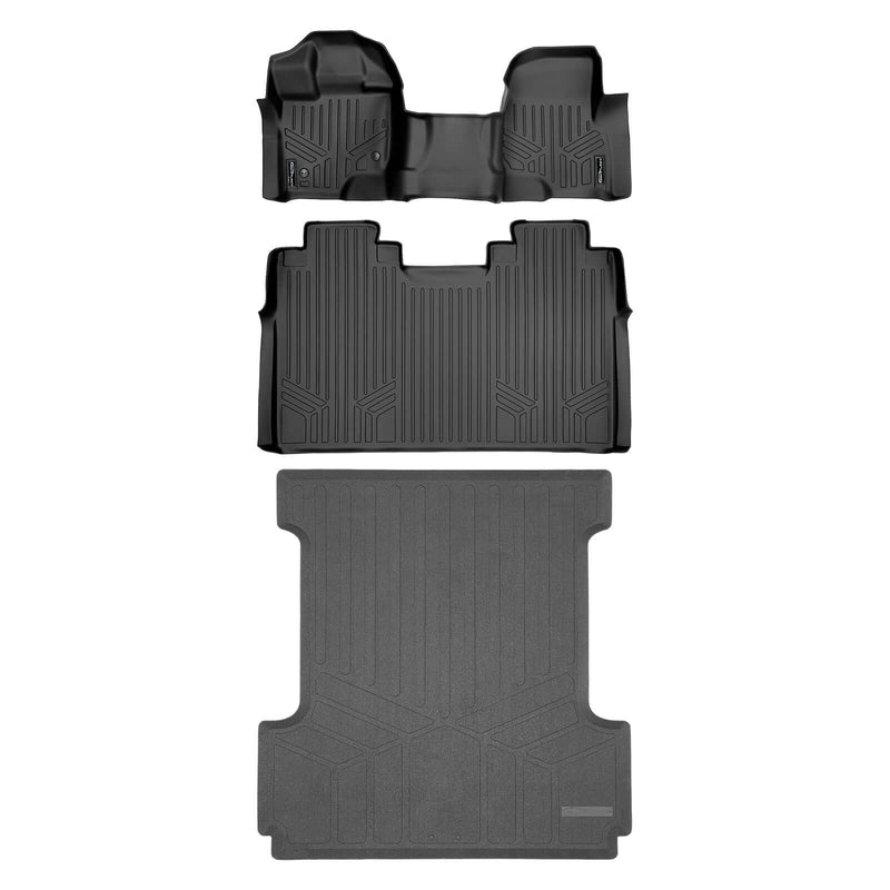 Load image into Gallery viewer, SmartCoverage™ Custom Fit Floor Liners For 2015-2025 Ford F-150 SuperCrew Cab with 1st Row Bench Seat No 2nd Row Underseat Storage
