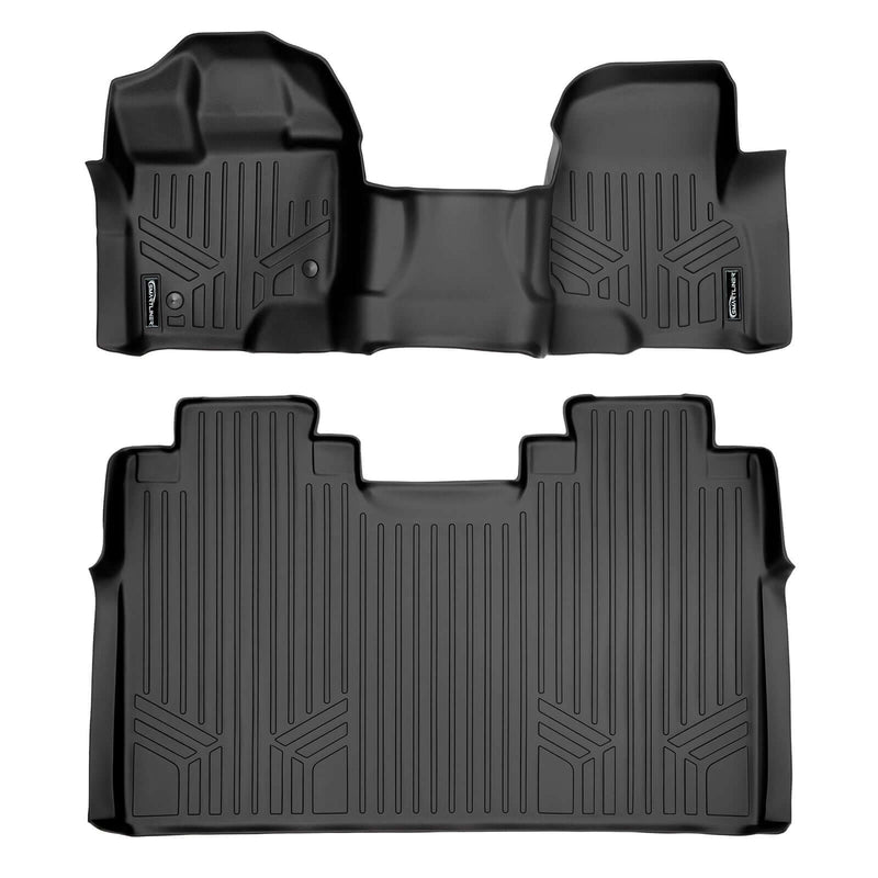 Load image into Gallery viewer, SmartCoverage™ Custom Fit Floor Liners For 2015-2025 Ford F-150 SuperCrew Cab with 1st Row Bench Seat No 2nd Row Underseat Storage (Vinyl Flooring)
