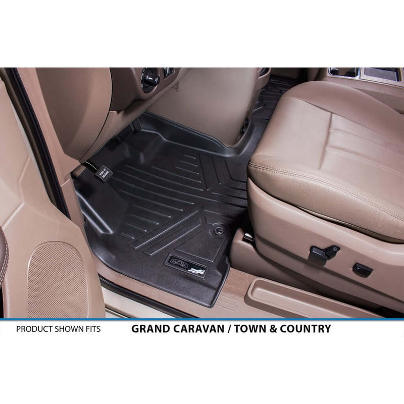 Load image into Gallery viewer, Smart Trim™ Custom Fit Floor Liners For 2013-2020 Dodge Grand Caravan with 2nd Row Bucket Seats and no Super Console
