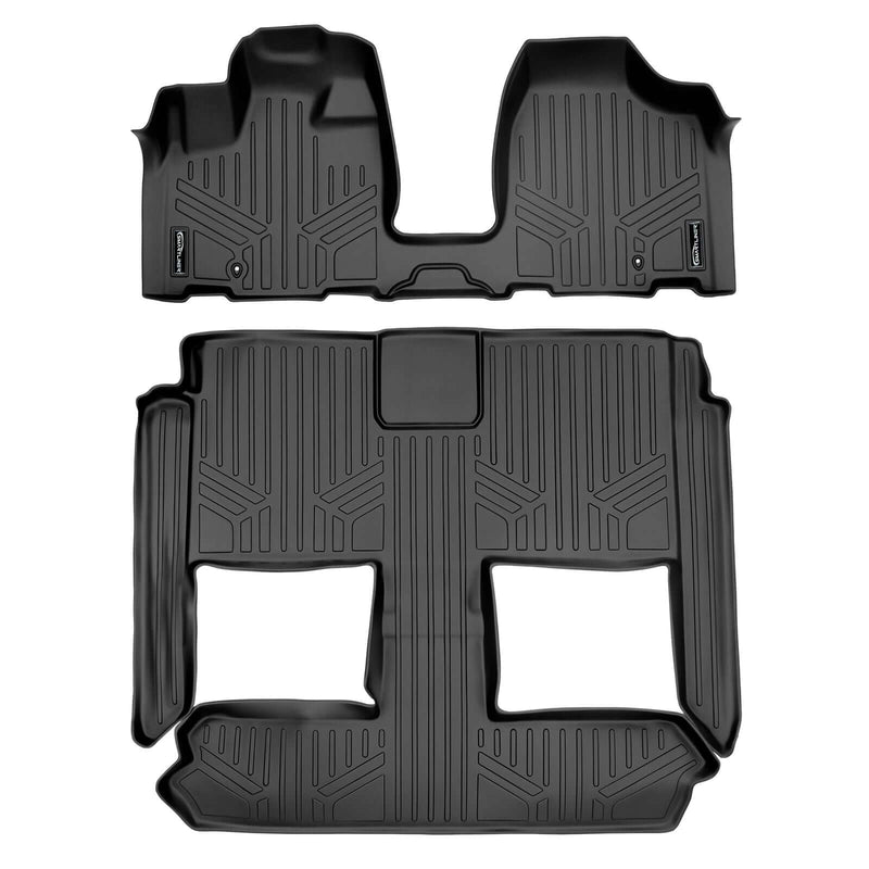 Load image into Gallery viewer, Smart Trim™ Custom Fit Floor Liners For 2013-2020 Dodge Grand Caravan with 2nd Row Bucket Seats and no Super Console
