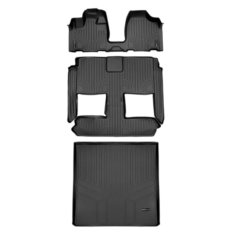 Load image into Gallery viewer, Smart Trim™ Custom Fit Floor Liners For 2013-2020 Dodge Grand Caravan with 2nd Row Bucket Seats and no Super Console

