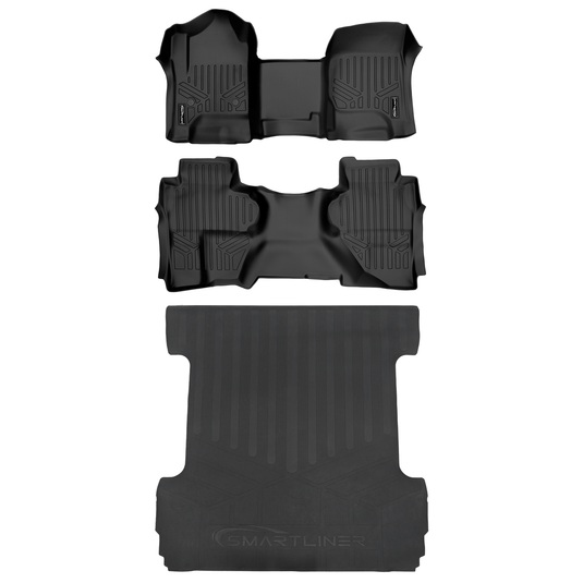SMARTLINER Floor Liners for Double Cab 2019 Chevy Silverado 1500 LD (OTH)