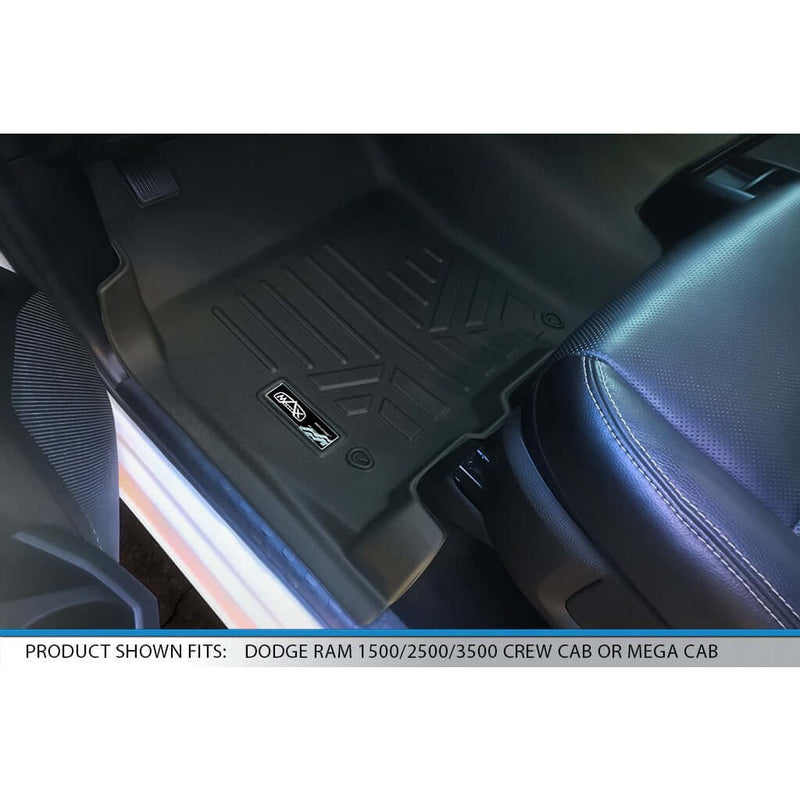 Load image into Gallery viewer, Smart Trim™ Custom Fit Floor Liners For 2012-2022 Ram 1500/2500/3500 Crew (4 Full Size Doors) with 1st Row Bench Seat
