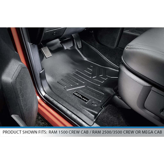 SMARTLINER Custom Fit Floor Liners For 2012-2018 RAM 1500/2500/3500 Crew Cab (4 Full Size Doors)