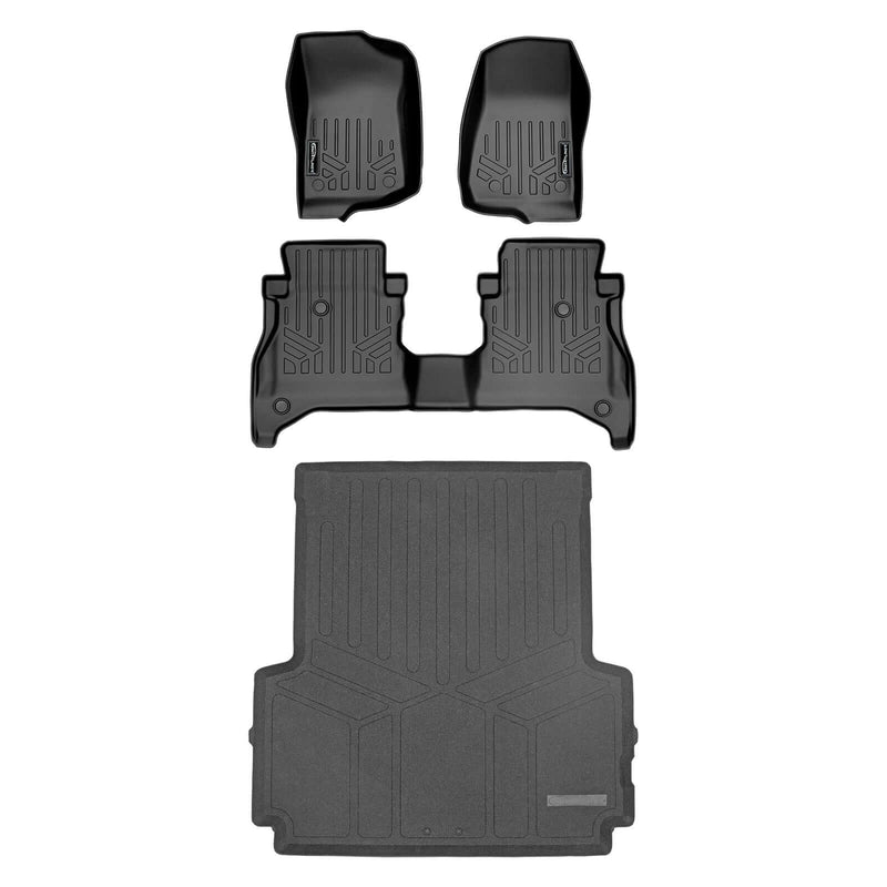 Load image into Gallery viewer, SmartCoverage™ Custom Fit Floor Liners For 2020-2025 Jeep Gladiator with Non Lockable Rear Underseat Storage
