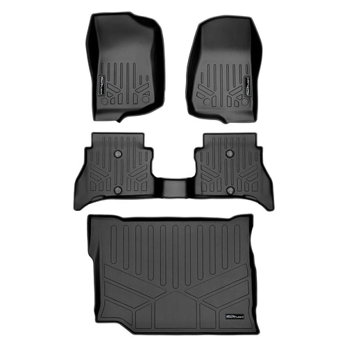 SMARTLINER Custom Fit Floor Liners For 2021-2025 Jeep Wrangler 4xe (Without Trail-Rail system)