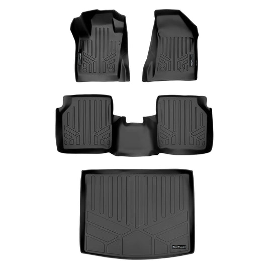 SMARTLINER Custom Fit Floor Liners For 2017-2025 Jeep Compass with Dual Driver Side Floor Hooks (New Body Style)