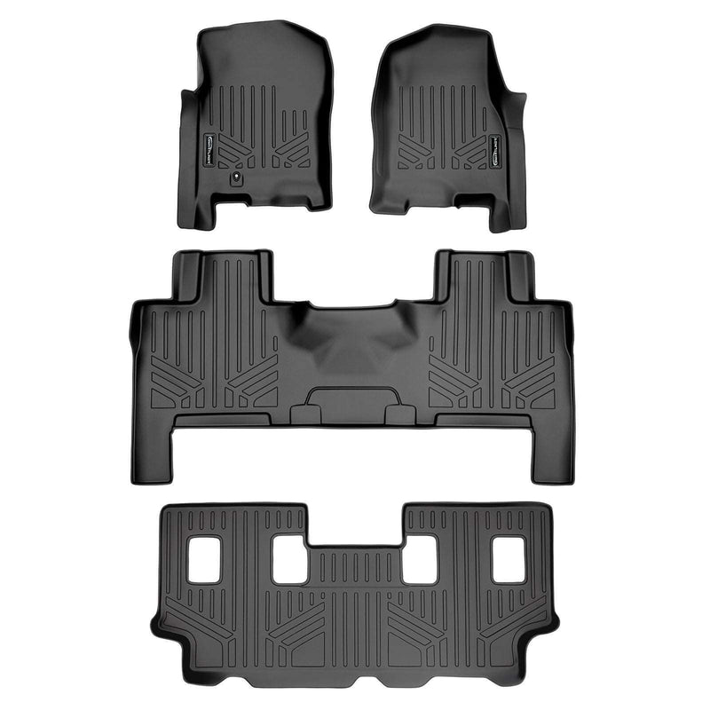 Load image into Gallery viewer, Smart Trim™ Custom Fit Floor Liners For 2007 - 2017 Ford Expedition EL/Lincoln Navigator L (with 2nd Row Bench Seat or Console)
