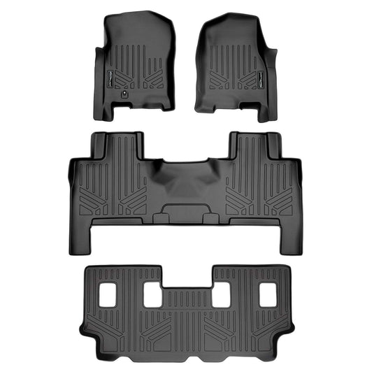 Smart Trim™ Custom Fit Floor Liners For 2007 - 2017 Ford Expedition EL/Lincoln Navigator L (with 2nd Row Bench Seat or Console)