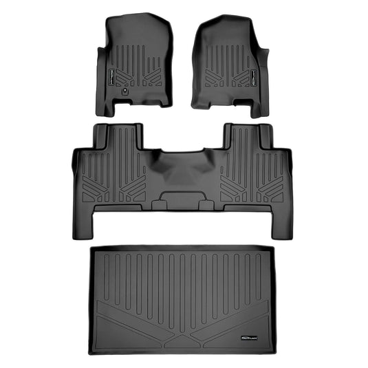 Smart Trim™ Custom Fit Floor Liners For 2007 - 2017 Ford Expedition EL/Lincoln Navigator L (with Console)
