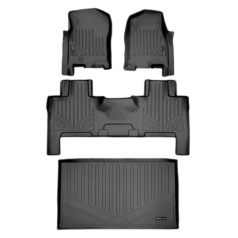Load image into Gallery viewer, Smart Trim™ Custom Fit Floor Liners For 2007 - 2017 Ford Expedition EL/Lincoln Navigator L (with 2nd Row Bench Seat or Console)
