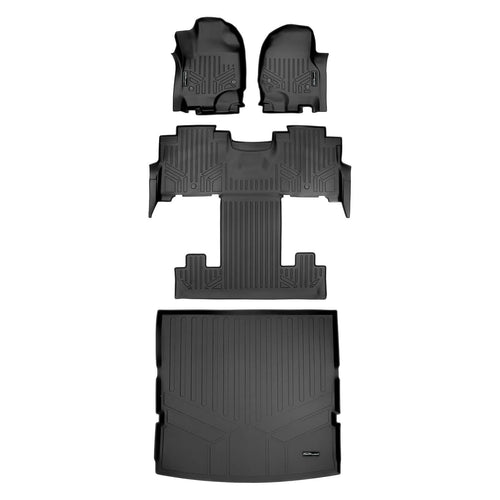 Smart Trim™ Custom Fit Floor Liners For 2018-2024 Ford Expedition/Lincoln Navigator 2nd Row Bucket Seats (no Max or L)