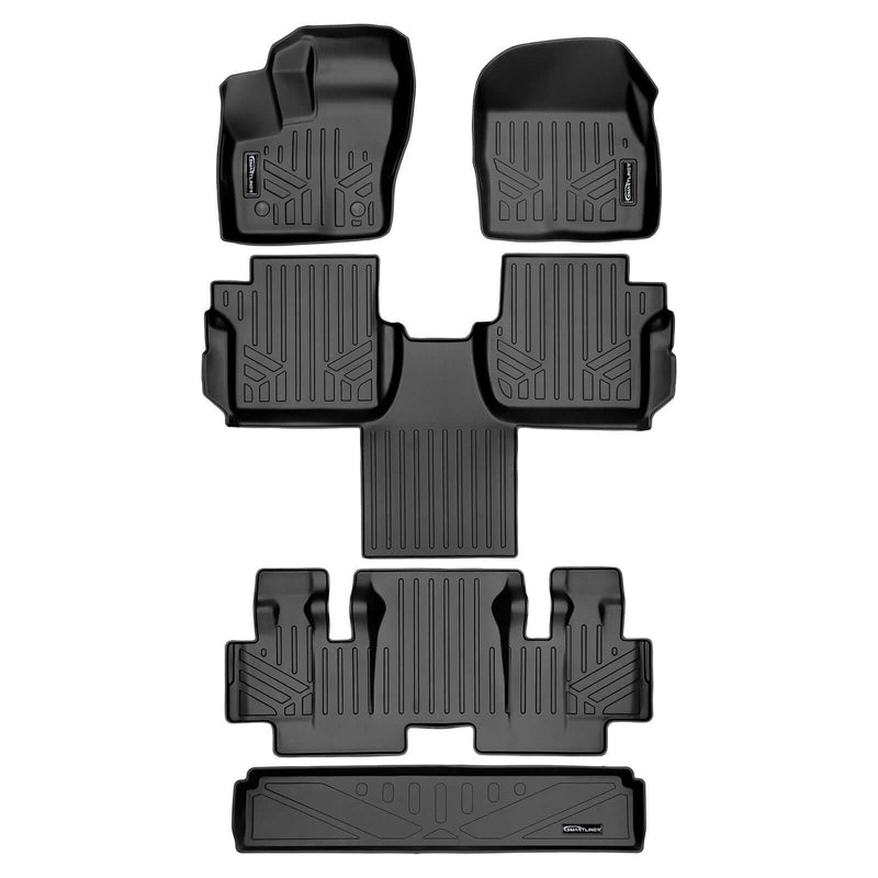 Load image into Gallery viewer, SMARTLINER Custom Fit Floor Liners For 2014-2020 Transit Connect With Carpet Flooring (Long Wheelbase &amp; 2nd Row Bucket Seats)
