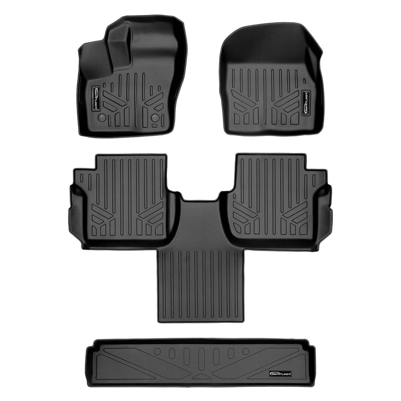 Load image into Gallery viewer, SMARTLINER Custom Fit Floor Liners For 2014-2020 Transit Connect With Carpet Flooring (Long Wheelbase &amp; 2nd Row Bucket Seats)
