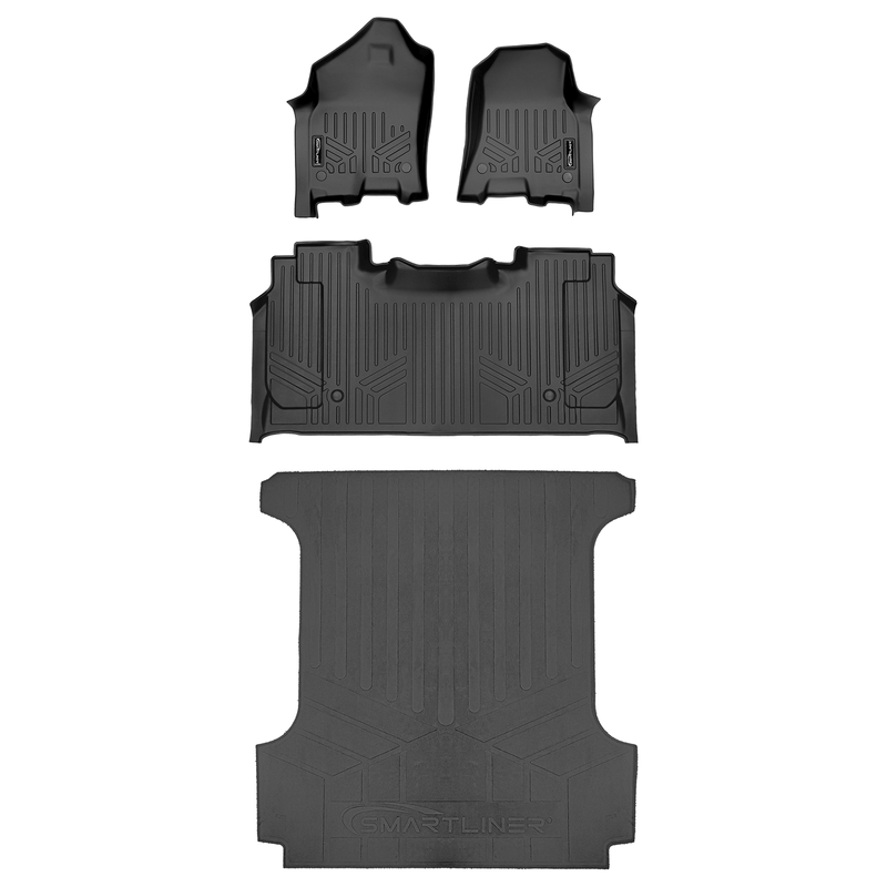 Load image into Gallery viewer, SmartCoverage™ Custom Fit Floor Liners For 2019-2024 Ram 1500 Quad Cab with Front Row Bench Seat Only (No Optional Underseat Storage)
