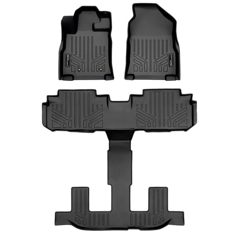 Load image into Gallery viewer, Smart Trim™ Custom Fit Floor Liners For 2019-2025 Subaru Ascent with 2nd Row Bucket Seats and With Subwoofer in the Cargo Area
