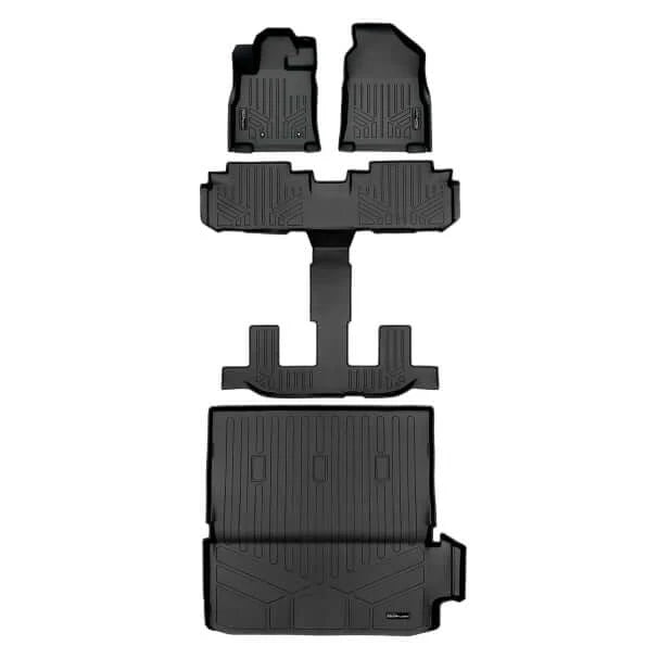 Load image into Gallery viewer, Smart Trim™ Custom Fit Floor Liners For 2019-2025 Subaru Ascent with 2nd Row Bucket Seats and No Subwoofer in the Cargo Area
