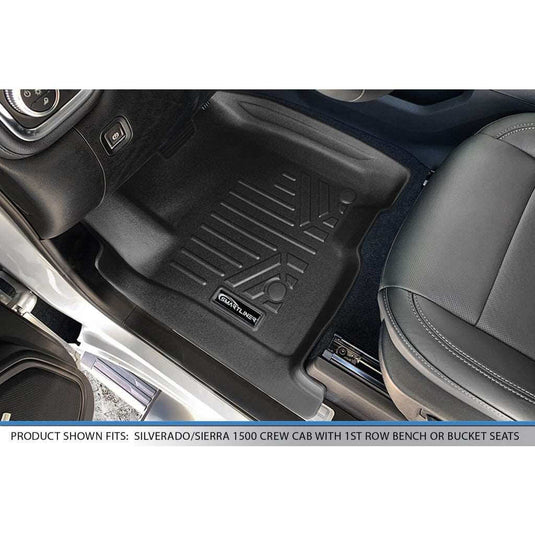 Smart Trim™ Custom Fit Floor Liners For 19-21 Silverado/Sierra 1500 Double Cab without Rear Underseat Toolbox