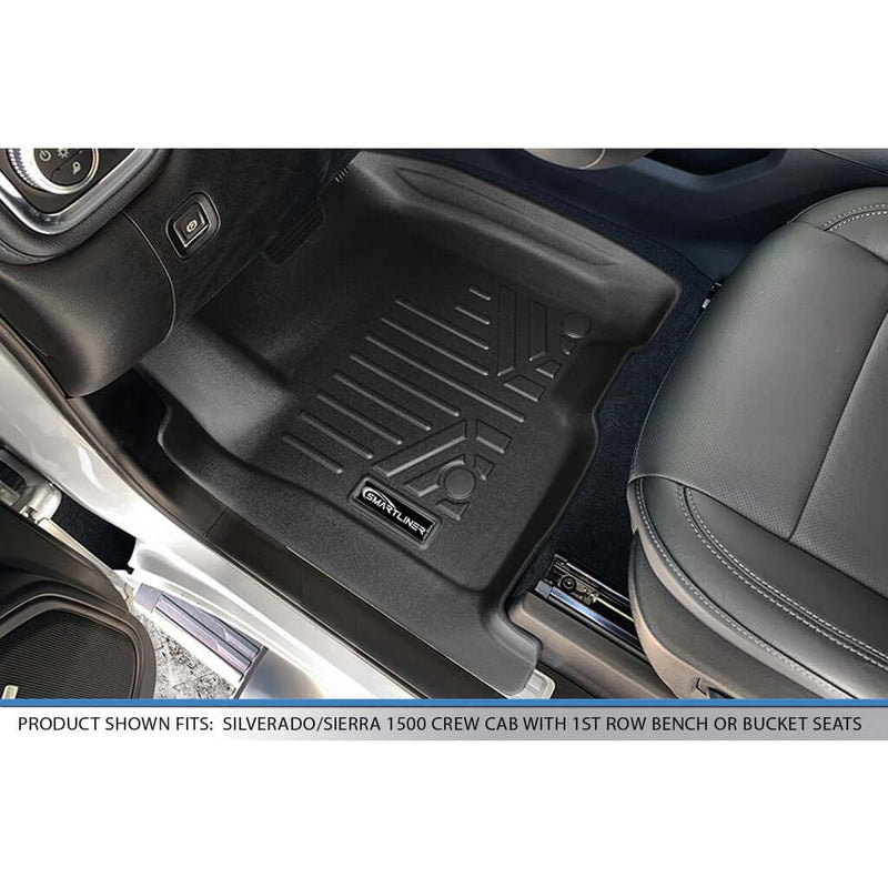 Load image into Gallery viewer, SmartCoverage™ Custom Fit Floor Liners For 2019-2021 1500 Silverado/Sierra Crew Cab No underseat
